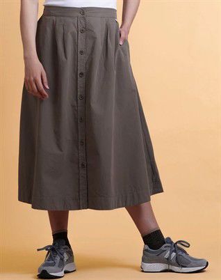 Elsk - Poplin Womens Nederdel - Mahogany Red